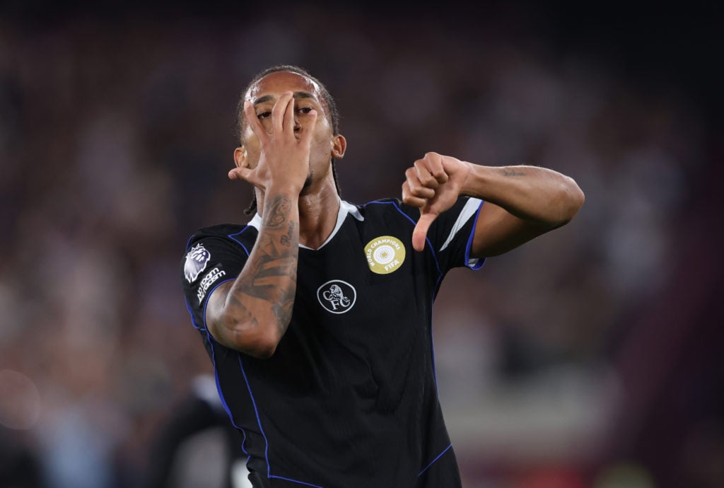 Joao Pedro of Chelsea celebrates after scoring
