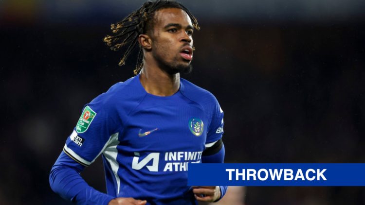 Carney Chukwuemeka playing for Chelsea against Middlesbrough in the Carabao Cup.