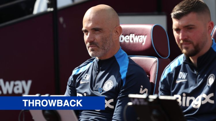 Chelsea manager Enzo Maresca in London Stadium dugout