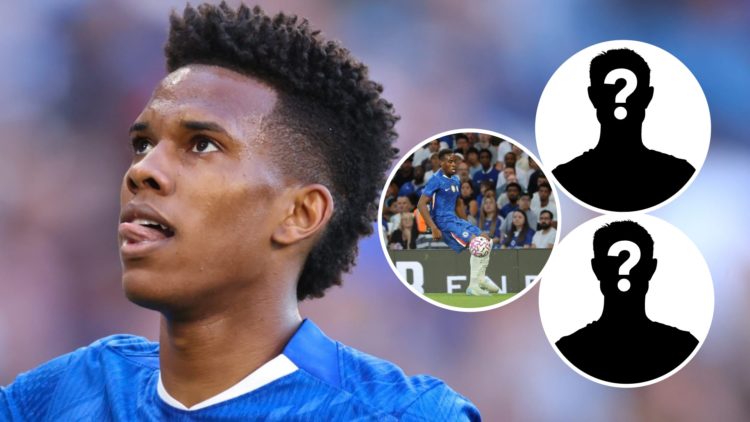 Estevao Willian celebrates scoring for Chelsea in a pre-season friendly against Bayer Leverkusen. Inset one, Jamie Gittens playing for Chelsea agai...