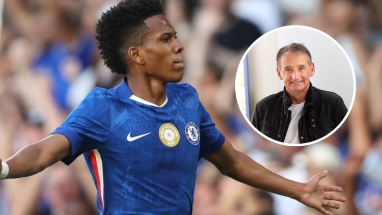 Estevao Willian celebrates scoring for Chelsea against Bayer Leverkusen in a pre-season friendly. Inset, Scottish retired footballer and author Pat...
