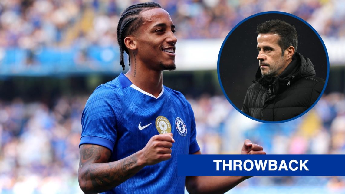 Joao Pedro celebrates during Chelsea v AC Milan, inset Fulham manager Marco Silva looks on during match against Brighton