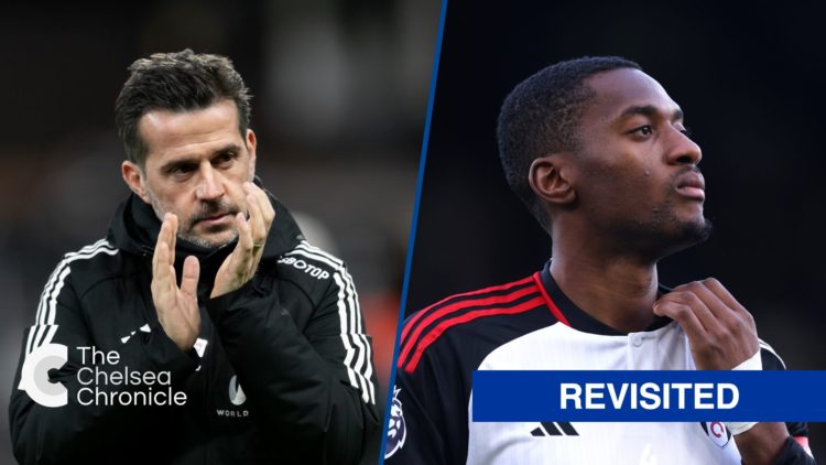 Split image - Fulham manager Marco Silva applauds the fans and Tosin Adarabioyo during the Premier League match between Fulham FC and Arsenal FC