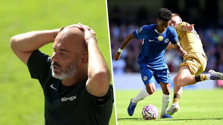Enzo Maresca shows frustration during Chelsea v Crystal Palace - Premier League. Estevao Willian in action during Chelsea v Crystal Palace - Premie...