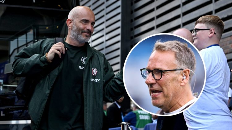 Enzo Maresca arrives ahead of Chelsea v Crystal Palace - Premier League. Paul Merson looks on ahead of Manchester City FC v Arsenal FC - Premier Le...