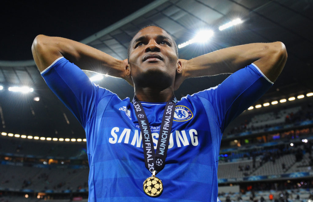 Florent Malouda celebrates after FC Bayern Muenchen v Chelsea FC - UEFA Champions League Final