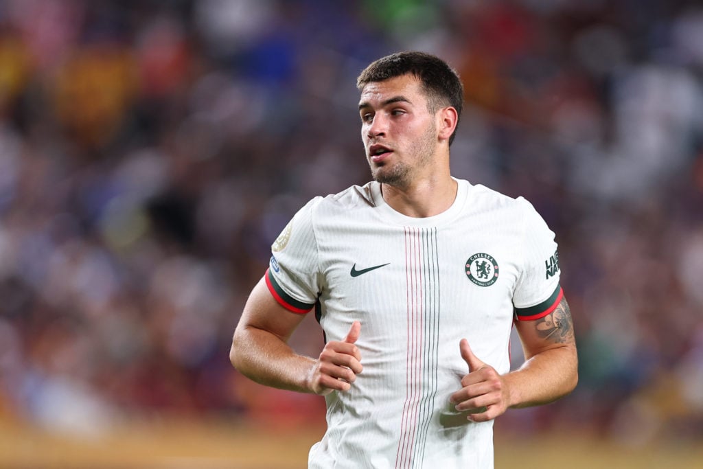 Marc Guiu playing for Chelsea against Esperance de Tunis at the Club World Cup.