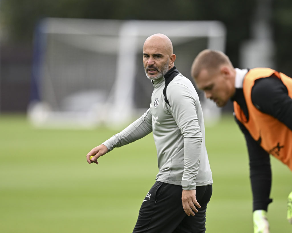 Enzo Maresca leading Chelsea training session
