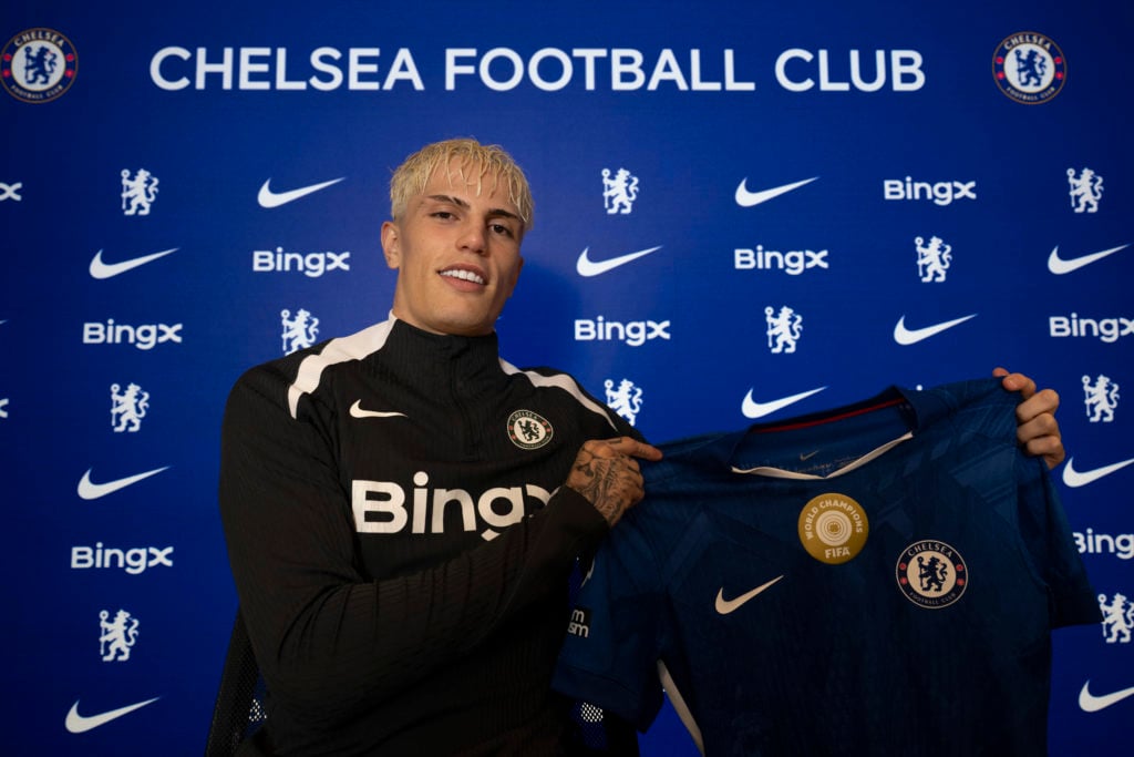 Chelsea Unveil New Signing Alejandro Garnacho at Stamford Bridge