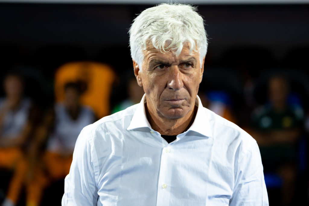 Roma head coach Gian Piero Gasperini looking serious