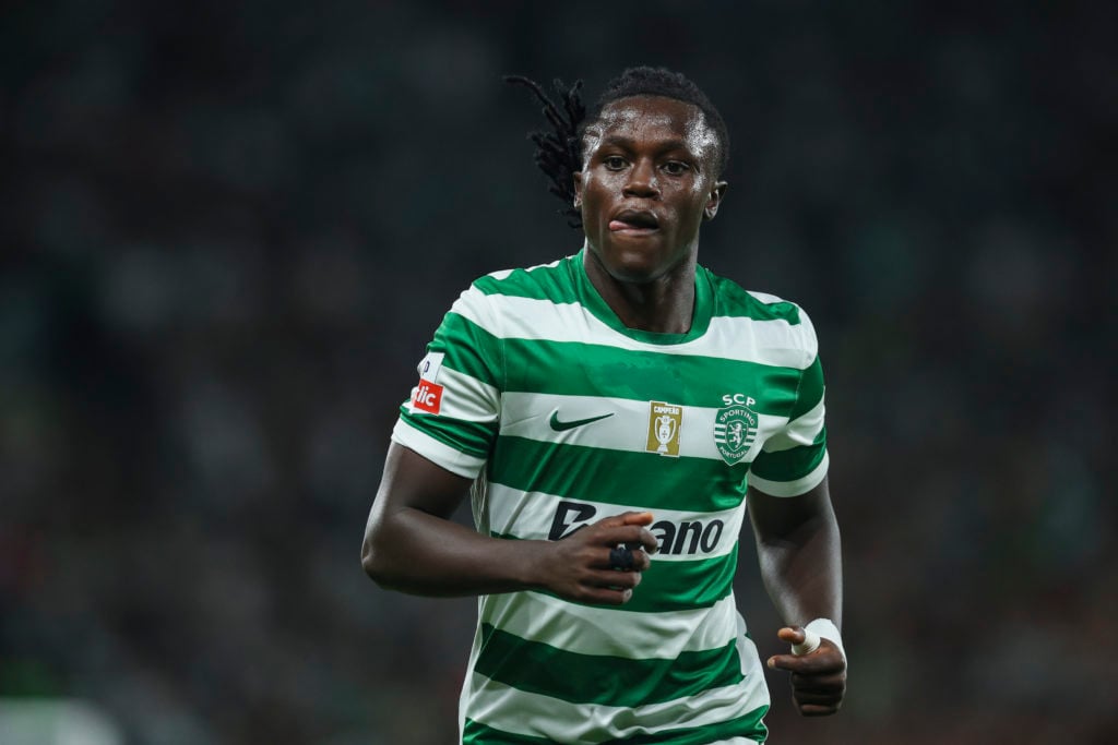 Geovany Quenda playing for Sporting CP against FC Porto in the Primeira Liga.
