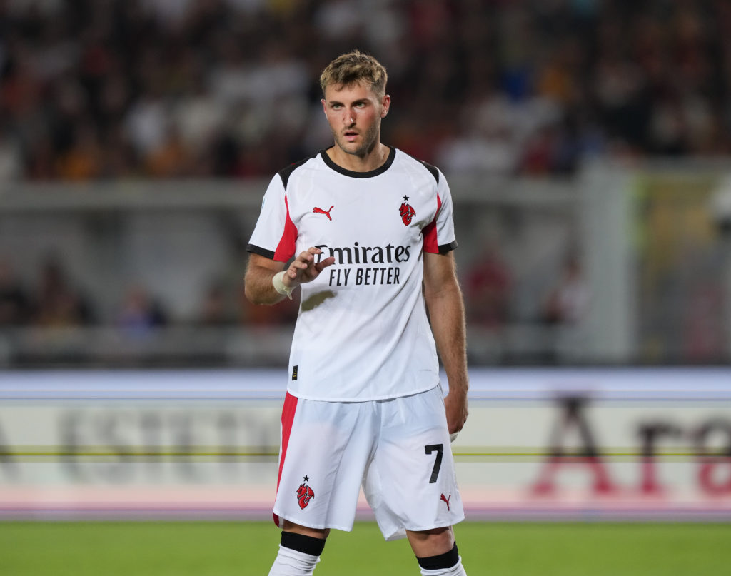 Santiago Gimenez of AC Milan playing