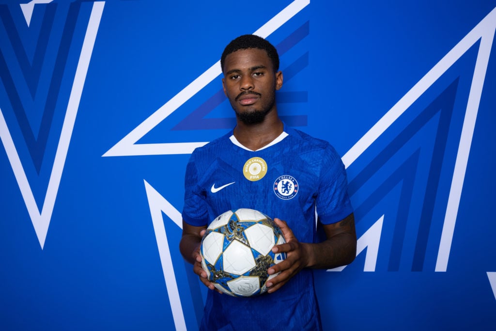 Jorrel Hato poses during Chelsea FC Portraits - UEFA Champions League 2025/26