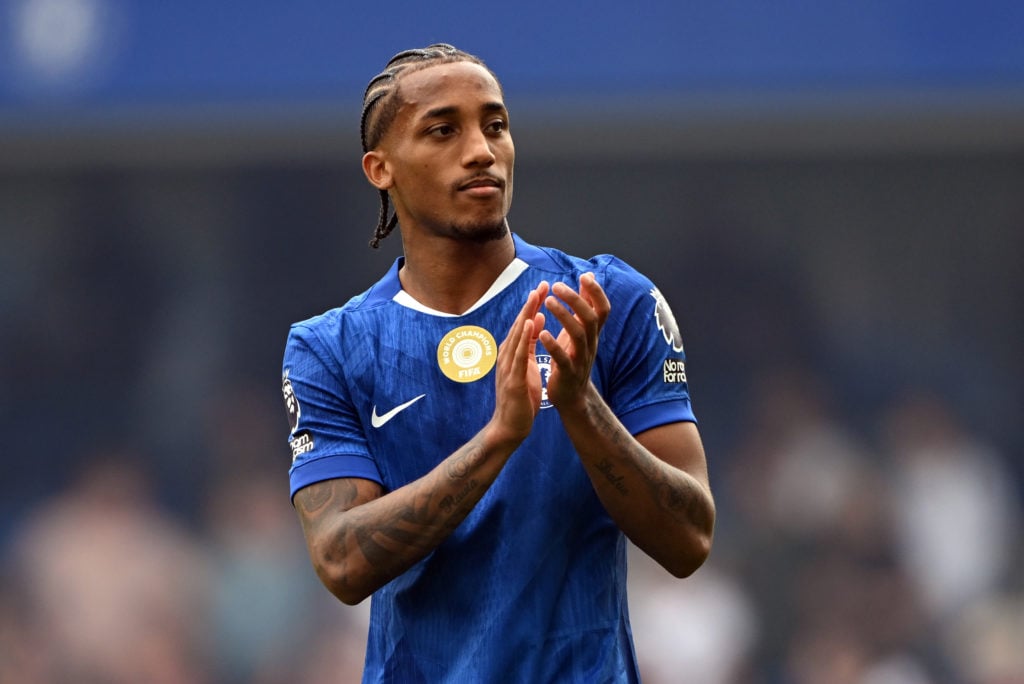 Joao Pedro applauds the fans after Chelsea beat rivals Fulham in the Premier League at Stamford Bridge.