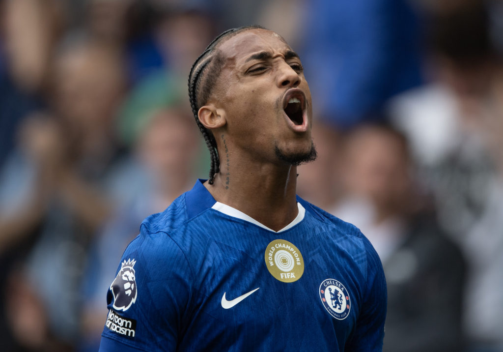 Joao Pedro of Chelsea celebrates scoring