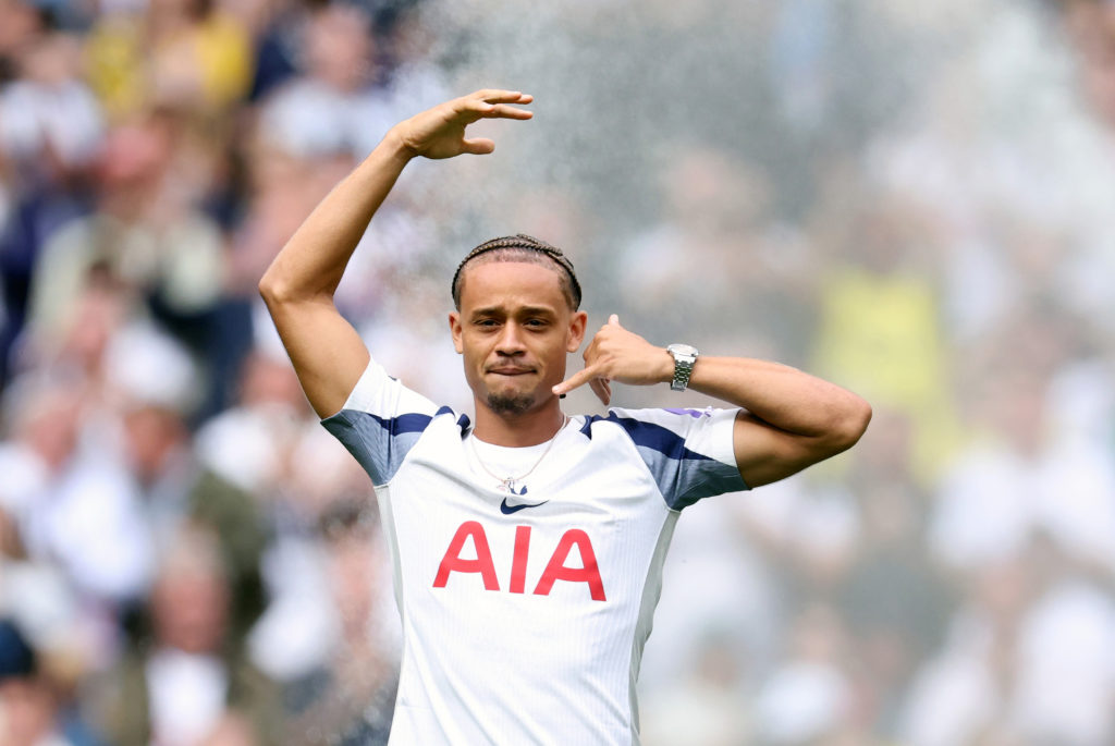 Tottenham unveil new signing Xavi Simons