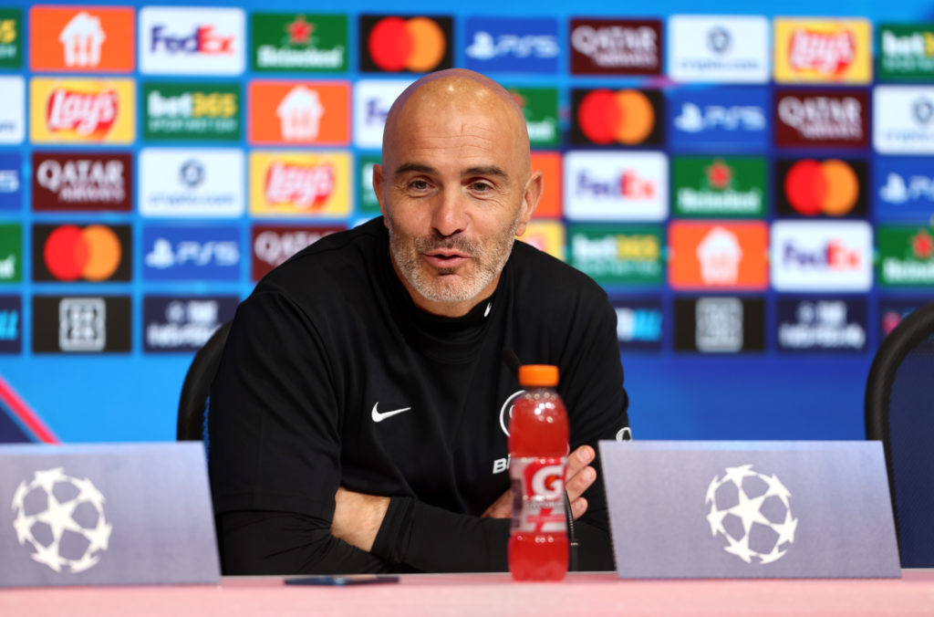 Enzo Maresca speaks to the media after FC Bayern München v Chelsea FC - UEFA Champions League 2025/26 League Phase MD1