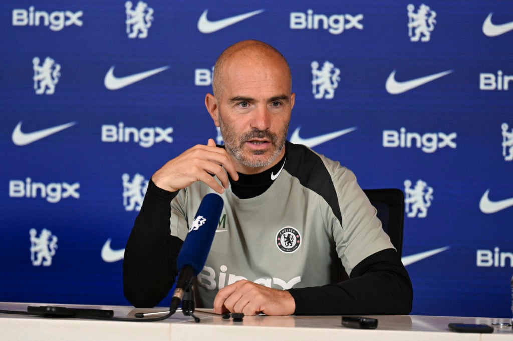 Enzo Maresca at Chelsea press conference