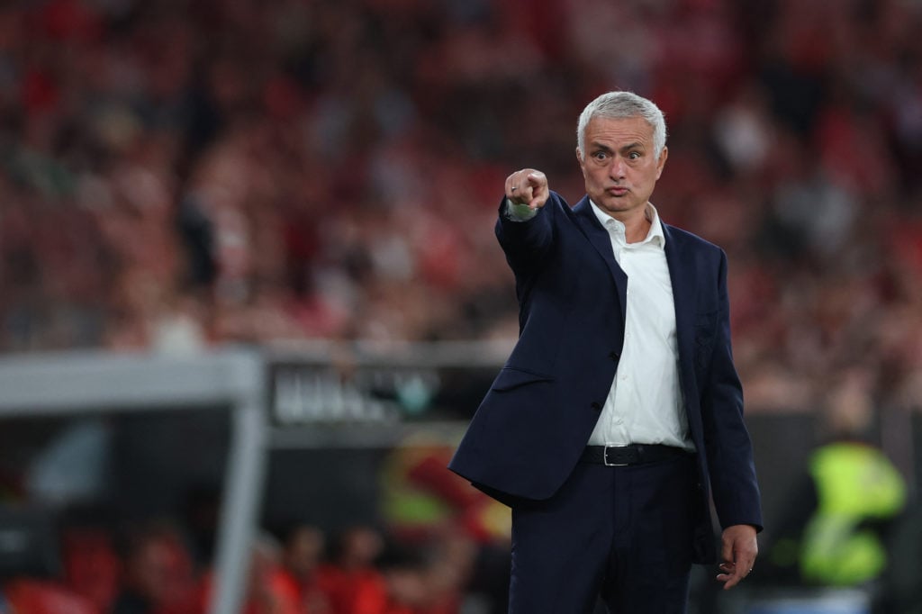 Benfica manager Jose Mourinho points instructions during the Primeira Liga fixture against Rio Ave.