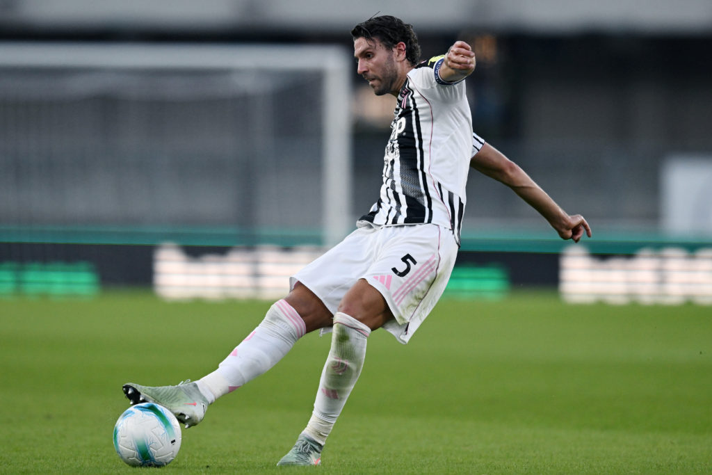 Juventus midfielder Manuel Locatelli playing pass