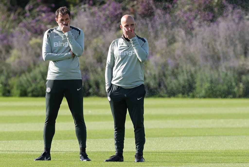 Chelsea manager Enzo Maresca during training session