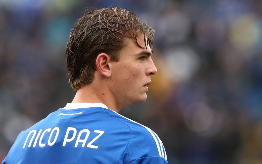 Como star Nico Paz looking on