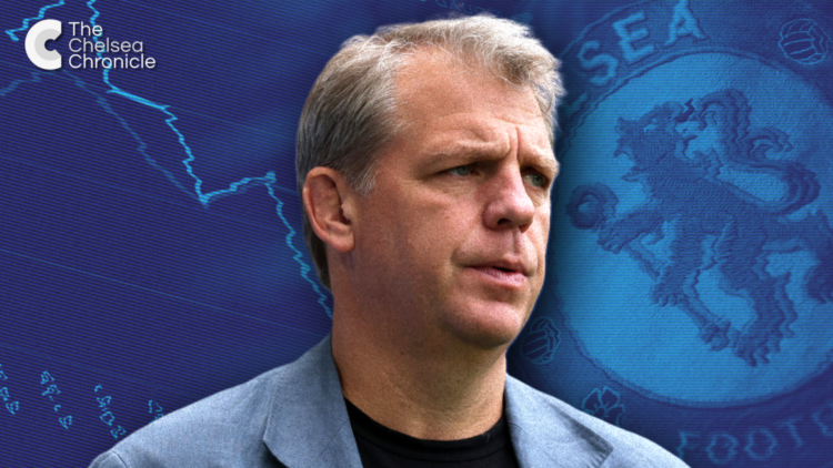 Todd Boehly, Chelsea badge, finance graph split image