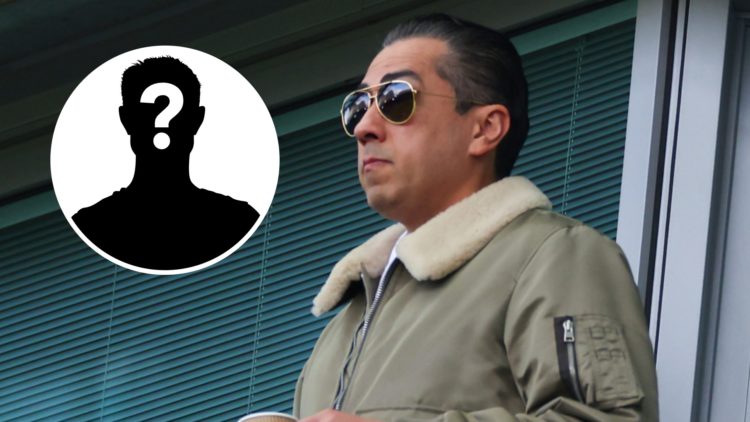 Behdad Eghbali looks on during Chelsea against Liverpool in the Premier League. Inset, mystery football player.
