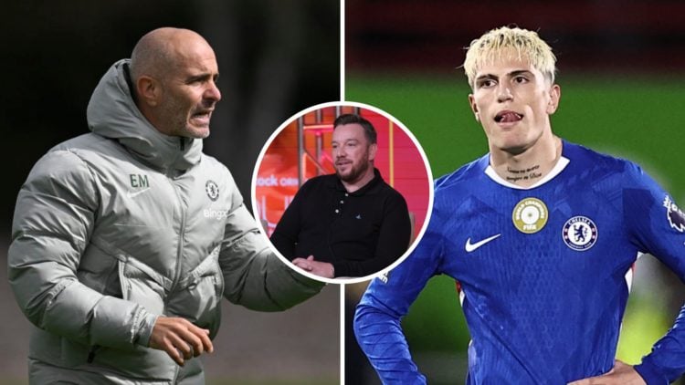 Picture one Chelsea manager Enzo Maresca during a training session. Picture Alejandro Garnacho after his Chelsea debut against Brentford in the Pre...