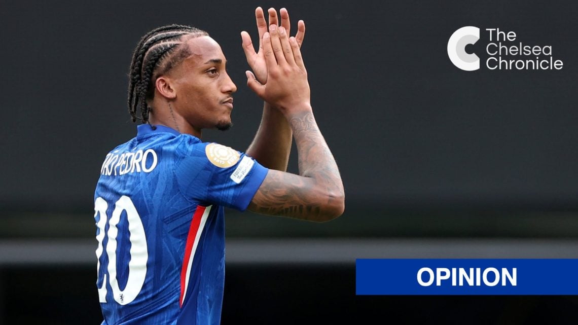 Joao Pedro of Chelsea FC acknowledges the fans as he is substituted during the FIFA Club World Cup 2025 final