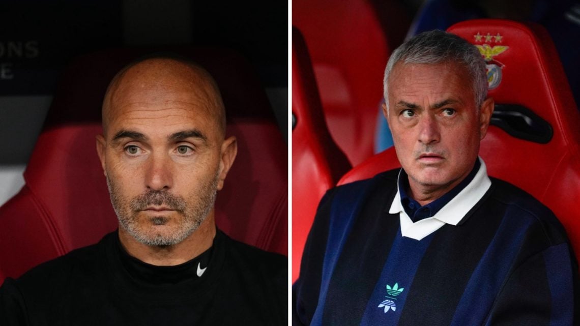 Enzo Maresca looks on during FC Bayern München vs FC Chelsea- - Champions League group phase. Jose Mourinho, Fenerbahce SK Coach seen during Fenerb...