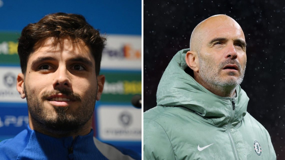 Pedro Neto speaks to the media Chelsea FC Training Session And Press Conference - UEFA Champions League 2025/26 League Phase MD2. Enzo Maresca look...