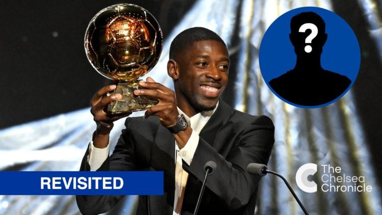 PSG forward Ousmane Dembele holding Ballon d'Or