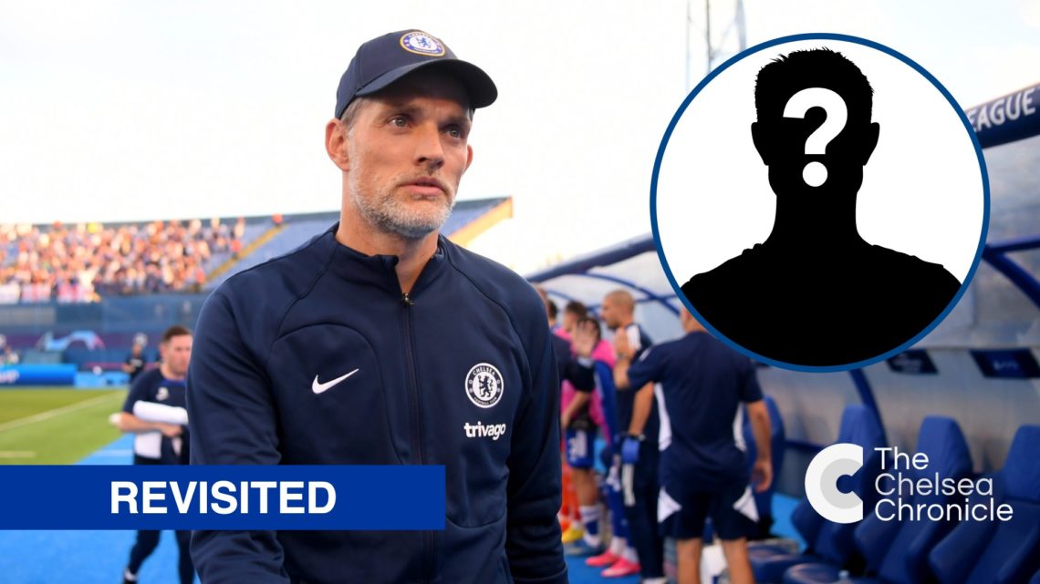 Thomas Tuchel before Dinamo Zagreb vs Chelsea, inset mystery player