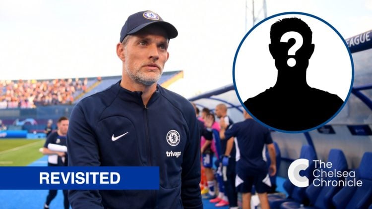 Thomas Tuchel before Dinamo Zagreb vs Chelsea, inset mystery player