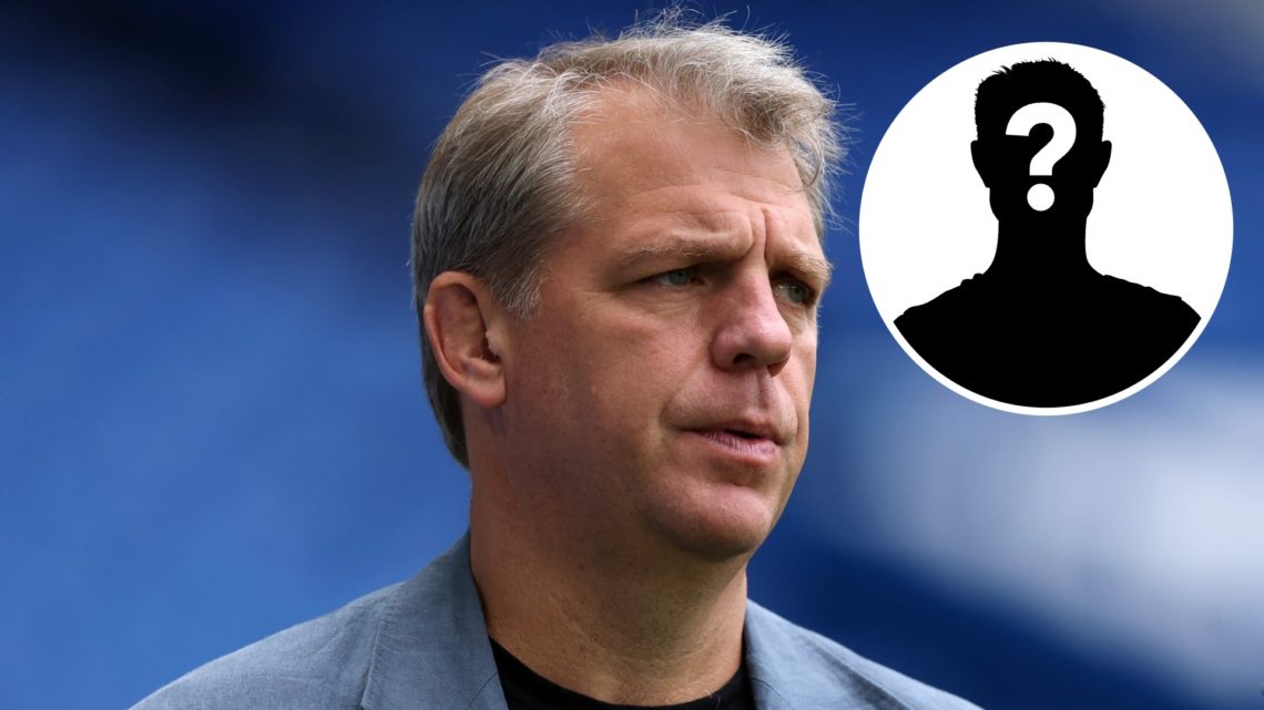Todd Boehly looks on prior to Chelsea v Fulham, inset mystery player