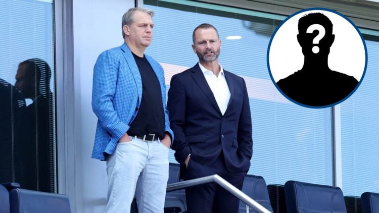 Todd Boehly and Paul Winstanley ahead of Chelsea v Crystal Palace, inset mystery player