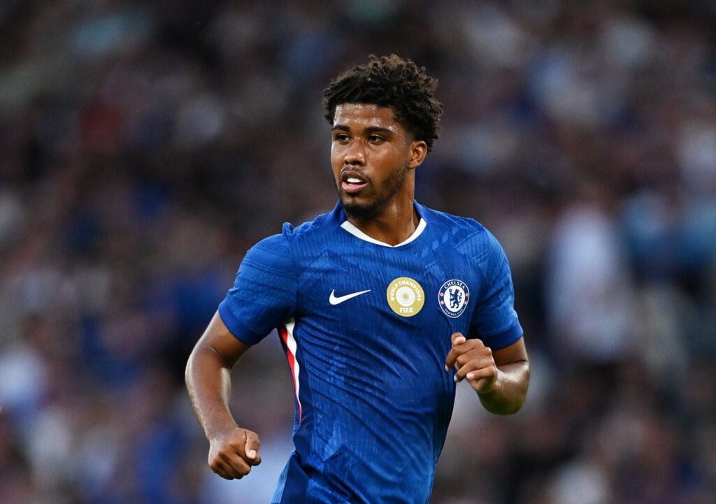 Andrey Santos playing for Chelsea agianst Bayer Leverkusen in a pre-season friendly.