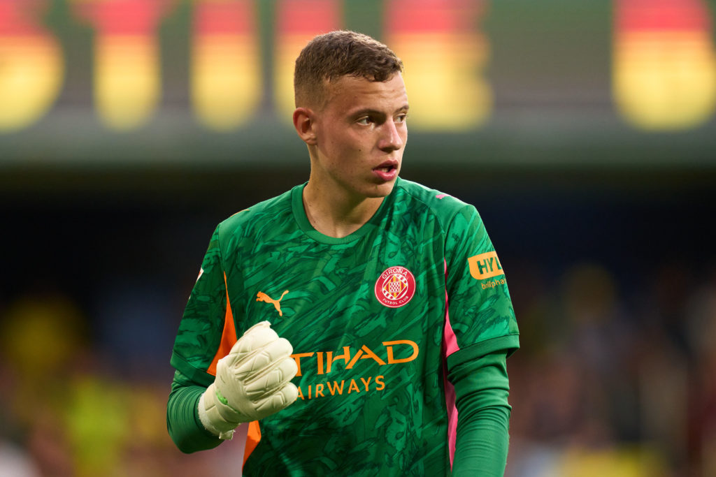 Vladyslav Krapyvtsov of Girona FC looks on