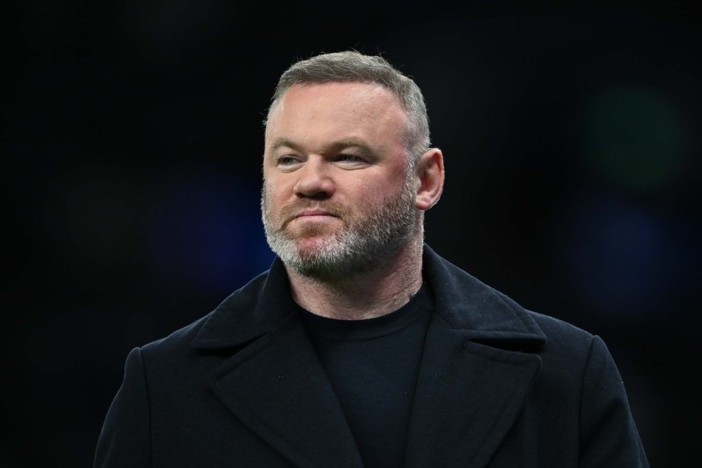 Wayne Rooney working as a pundit in the Champions League.