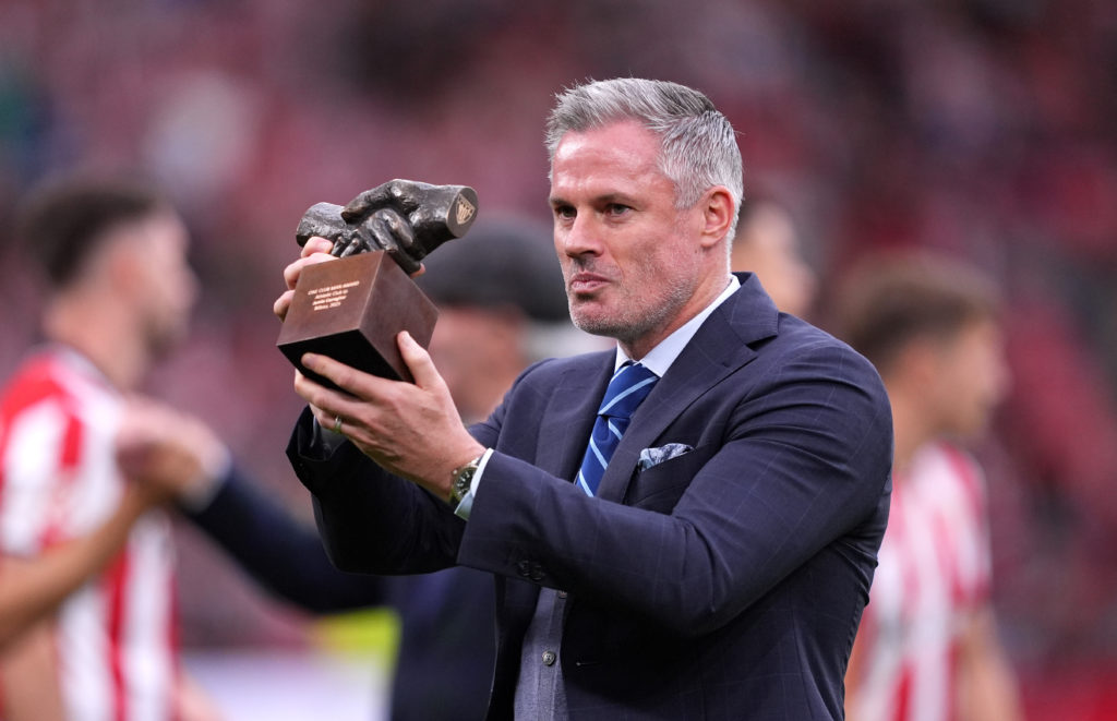 Jamie Carragher poses during Athletic Club v Girona FC - LaLiga EA Sports