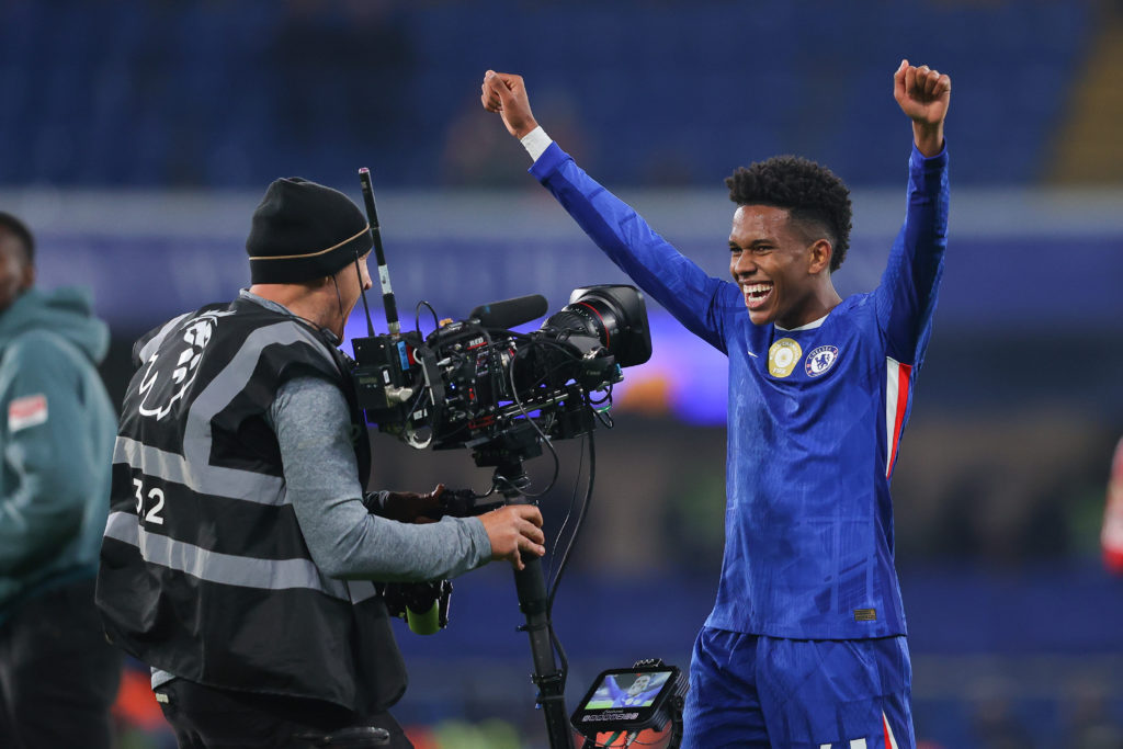 Estevao Willian celebrates during Chelsea v Liverpool - Premier League