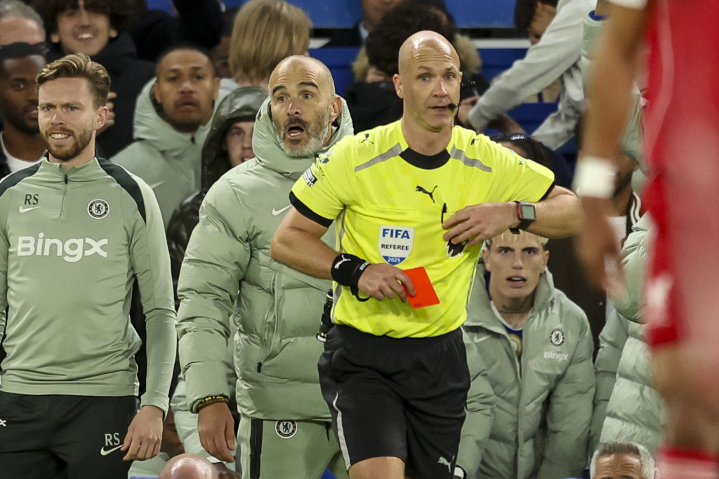 Anthony Taylor sends off Chelsea manager Enzo Maresca