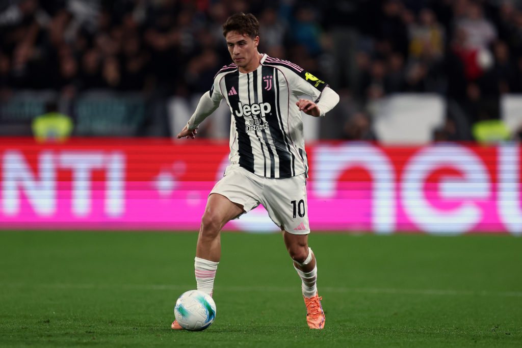 Kenan Yildiz of Juventus Fc in action during Serie A game