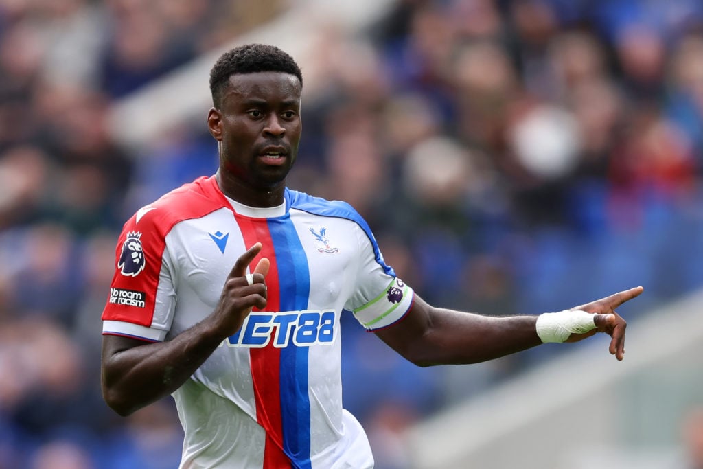 Crystal Palace captain Marc Guehi during the Premier League match against Everton.