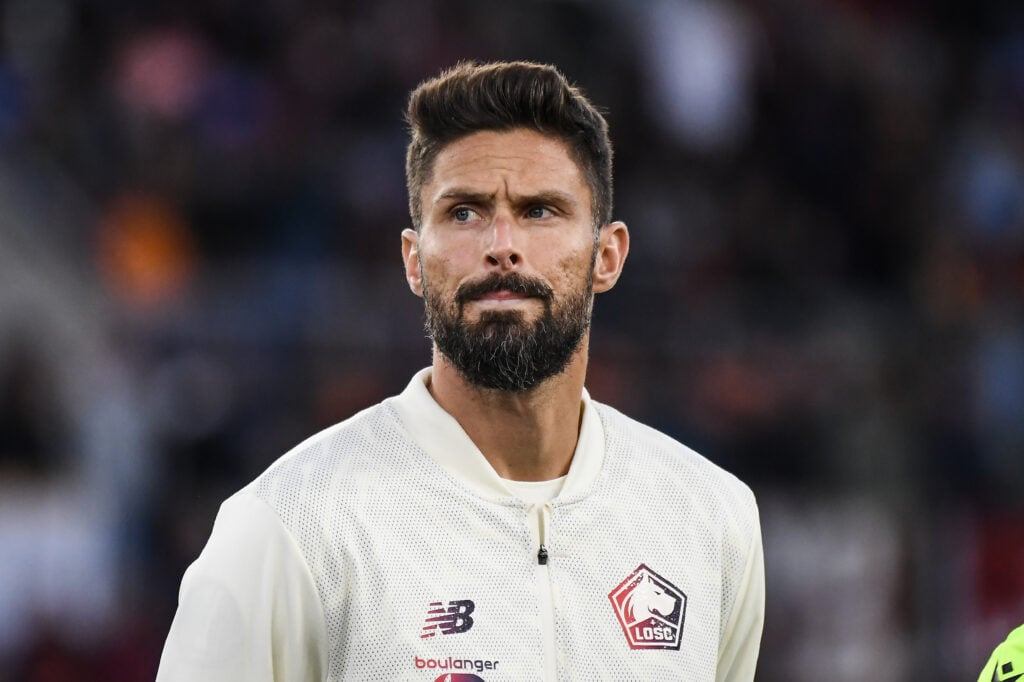 Olivier Giroud looks on ahead of AS Roma v LOSC Lille - UEFA Europa League 2025/26 League Phase MD2
