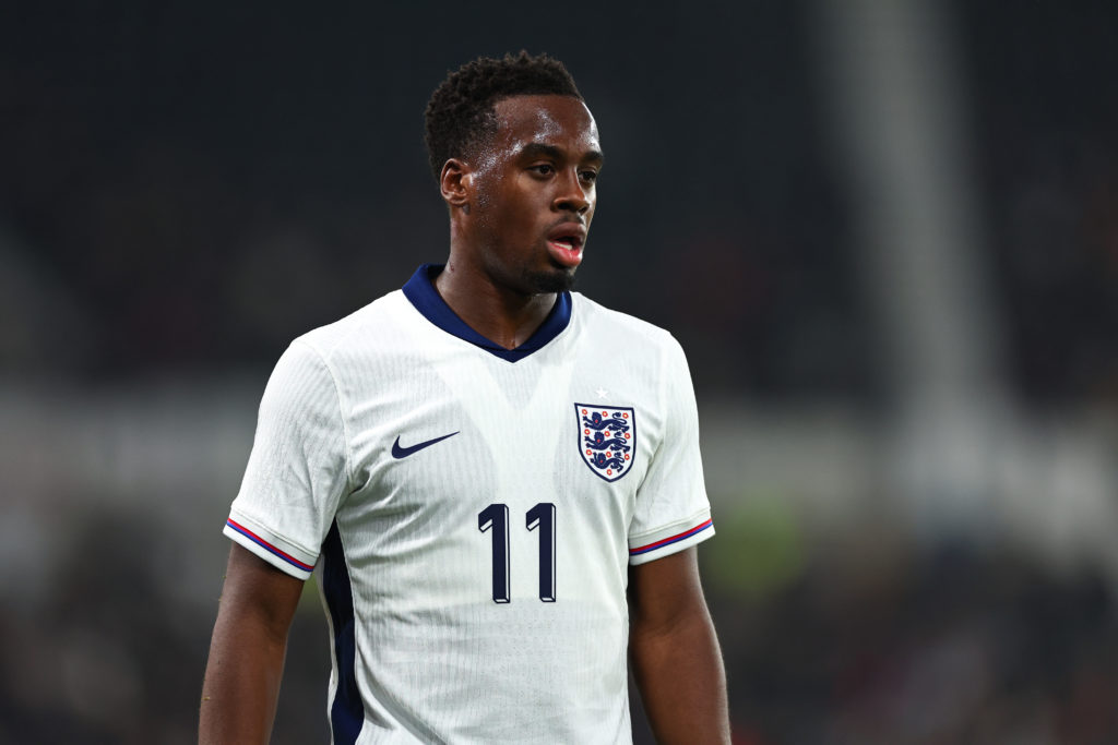 Jamie Gittens during England U21s vs Andorra U21s
