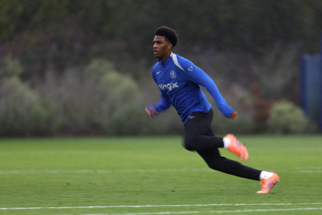 Josh Acheampong in Chelsea training
