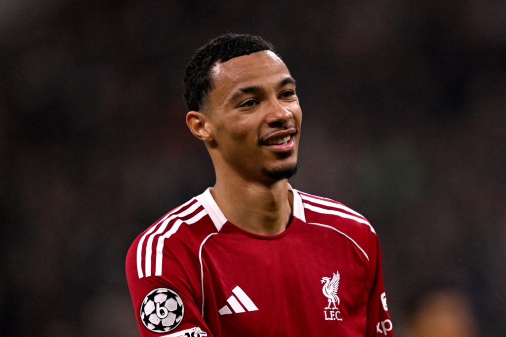 Hugo Ekitike playing for Liverpool