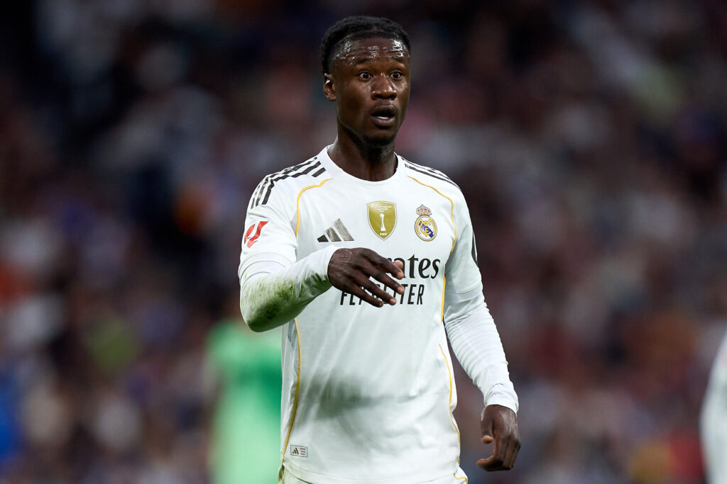 Eduardo Camavinga playing for Real Madrid in El Clasico